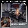 Black Challenge Coin Blank, Laser Engraving Custom Coin Blank, 40x3mm,10Pcs