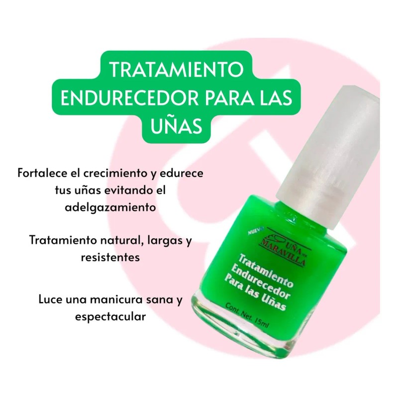 Esmalte Endurecedor Con Ajo Uña Maravilla Tratamiento Uñas Color Transparente