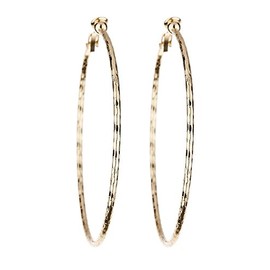 Clip On Hoop Earrings - Gold Plated Hoops - Delia