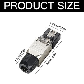 Network Connector Cat 7 Tool-Free, RJ45 Plug, Network Connector Cat7 Tool-Free, RJ45 Plug, LAN Plug Cat 7 Tool-Free 10 Gbit/s 500 MHz
