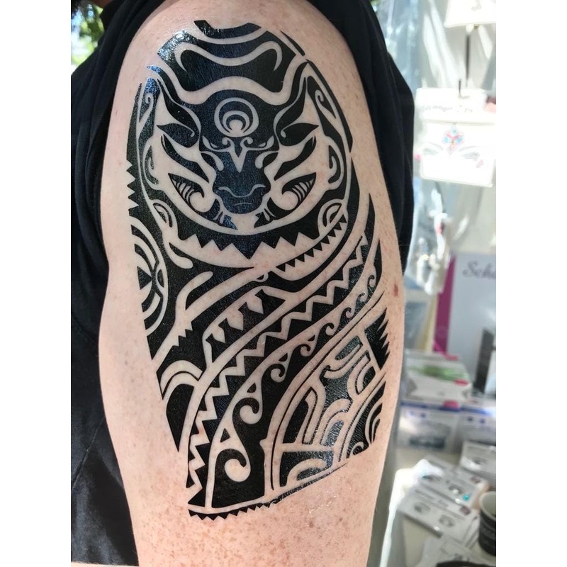 2 Sheets Tribal Tattoo Upper Arm Tattoo Temporary Tattoo J518