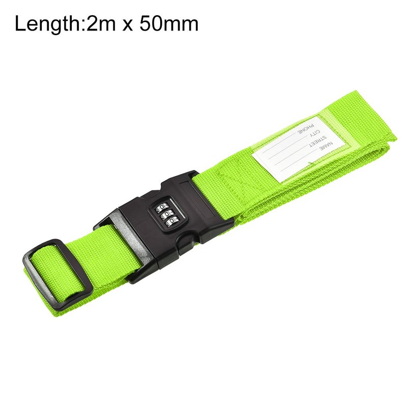 sourcing map Luggage Strap Suitcase Belt with Buckle, Combination Lock,