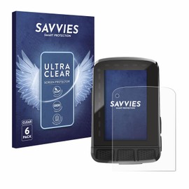 Savvies 6 Pack Screen Protector compatible with Wahoo Elemnt Roam V2 GPS Protection Film Clear