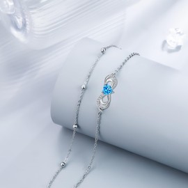 Yinsen Women's 925 Sterling Silver Bohemian Layered Bracelet, Mother's Day, Christmas, Gift for Mum, Wife, Girlfriend, 2017