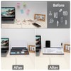 Varhomax Glass Desk Buddy Whiteboard with Storage