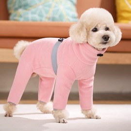 Dog Coats for Small Dogs, Polar Fleece Dog Pajamas Bodysuit for Small Medium Dogs, Dog Winter Jacket Dog Swerter Dog Vest for Small Dog, Dog Four-Legged Warm Clothes