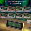 Digital Alarm Clocks for Bedrooms, LED Desk Clock with RGB