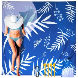 HIHOHO Beach Blanket Waterproof Sandproof Extra Large Beach Mat 79" X 83"/120"x108"for 1-8 Adults Quick Drying Durable Outdoor Picnic Mat for Beach Travel Camping Hiking