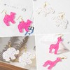 BkeeCten Frosted Animal Cookie Earring - 4 Pairs Cute Acrylic