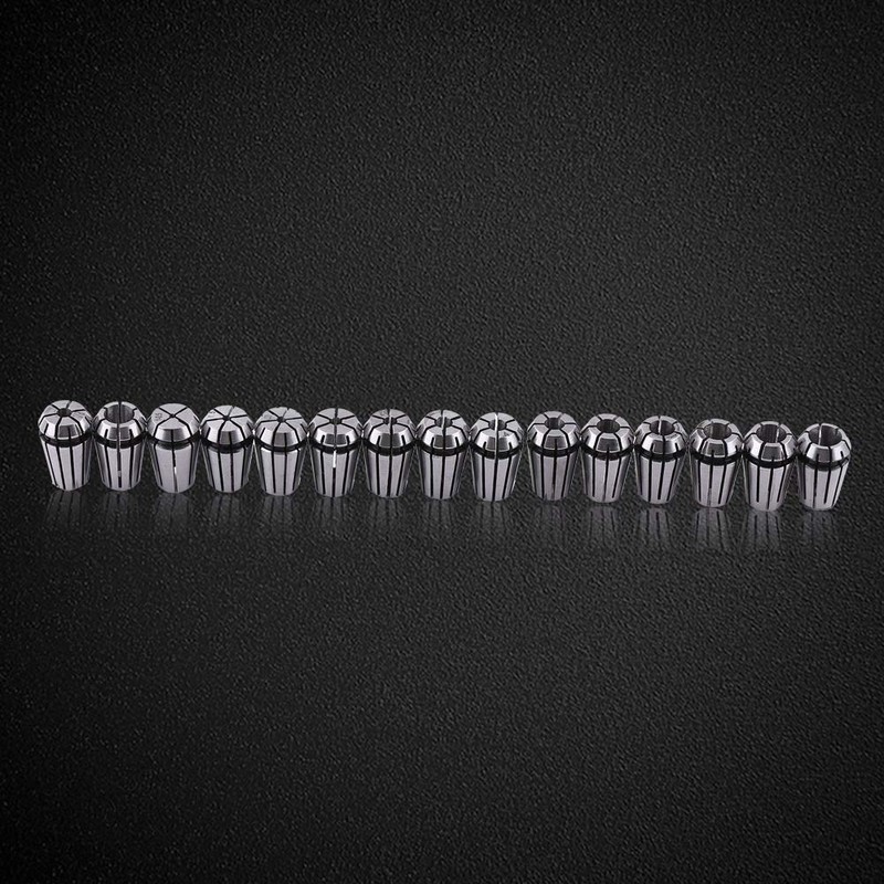 15pcs ER11 Spring Collet Set - 1mm, 1.5mm, 2mm, 2.5mm,