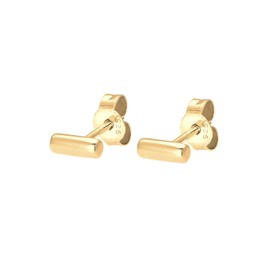 Elli Basic Geo Minimal Trend Basic Women's Stud Earrings Fine Filigree 925 Silver, Facet cut, No Gemstone