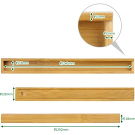 Morikuru TK03-09 SG Wonder zone TK03-09 Chopsticks Case, Made in Japan, Susu, Bamboo with Lid, Sliding Chopstick Case, 9.8 inches (25 cm) (Inner Dimensions: 9.4 inches (24 cm)