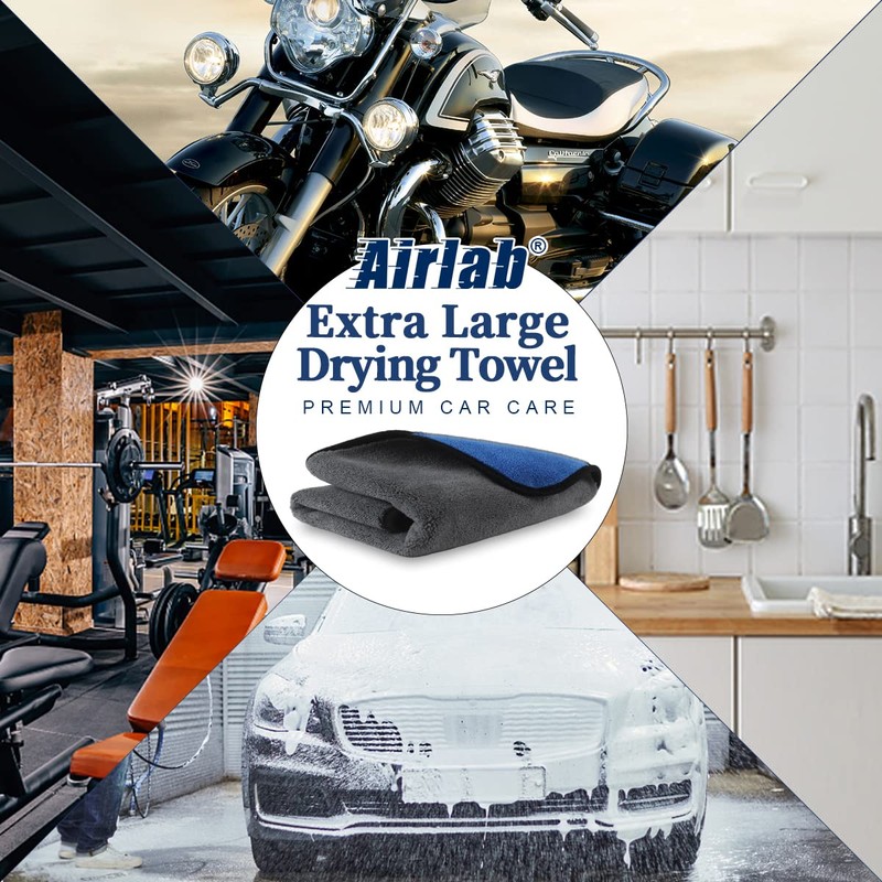 Airlab Microfibre Cloth Extra Large XXL 90x60cm, Dual-Sided Car Drying