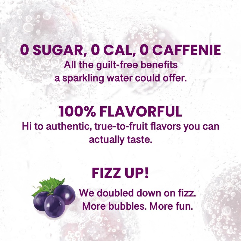 CHI FOREST Sparkling Water Beverage, Peach & Grape drinks, Zero