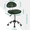 BFTOU Square Minimalist Swivel Stool with Wheel for Work SPA