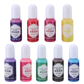 9 Colors 10g Epoxy UV Resin Coloring Dye Colorant Pigment DIY Art Crafts (#B)