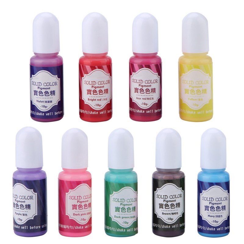 9 Colors 10g Epoxy UV Resin Coloring Dye Colorant Pigment