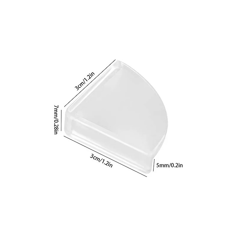 Protector Para Esquinas De Plastico Con Adhesivo 36 Pzas Transparente