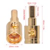 2pcs 0GA Wire Reducer Terminal Connector Pure Copper Gold Plated