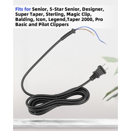 00647-500 Replacement Cord for Hair Clipper Fit for Wahl Clippers Electrical Cable Fit for Senior for 5-Star Senior for Designer for Super Taper, etc