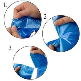Hommp 5 Gallon Trash Bags, Blue Garbage Bags, 120 Counts