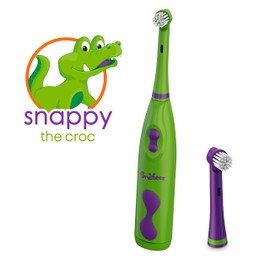 Brusheez Electronic Toothbrush Replacement Brush Heads 2 Pack (Snappy The Crocodile)