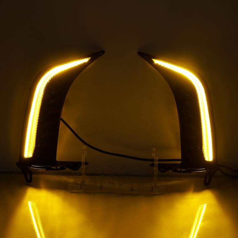 ECAHAYAKU LED Fog Light Front Bumper DRL Daytime Running With