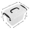 Asking 6-Pack Mini Clear Plastic Bins with Lids, Plastic Storage