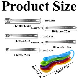 10 Pcs Mini Measuring Spoons Set Premium Stainless Steel Measuring Spoon Set Small Measuring Spoons for Kitchen Home Cooking