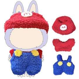 Vavious Clothes for 17cm Doll (NO Doll) 3 Pack Cute Stylish Toys Dress Set Accessories for Have a Seat Series Dolls Red Super M Adorable Costume Suit (Blue Style 1)