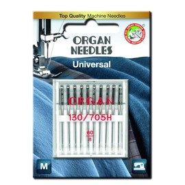 Organ Needles Pack of 10 Universal Sewing Machine Needles 130/750H 60/8