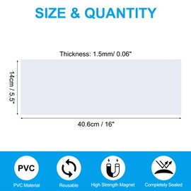 PATIKIL 16 x 5.5 inch Magnetic Ventilation Cover, Floor and Wall Air Register Cover with High Magnetic Strength for Home, Motorhome, HVAC, Fireplace, Oven, White