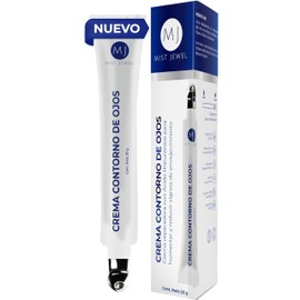 Crema para contorno de ojos, arrugas, bolsas y ojeras obscuras | Con cafeína, Ácido hialurónico y esferas hidratantes 20g