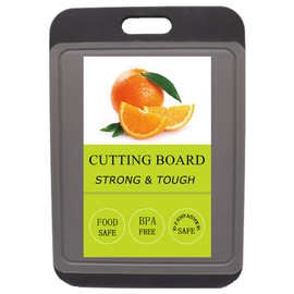 Svenee Medium Kitchen Cutting Board Matsl, BPA Free, Dishwasher Safe, Juice Grooves, Thicker Boards, Easy Grip Handle, Non Porous (13.8 x 9.5 inch)