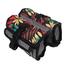Bike Saddle Bag Mountain Bike Road Bike Panniers Large Capacity Oxford Cloth Front Beam Saddle Bag with Reflective Strip