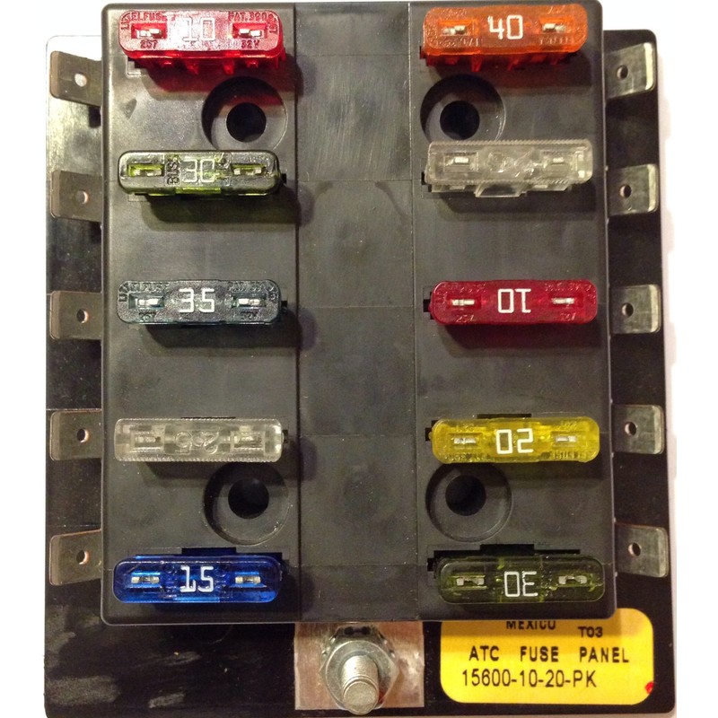 ATO/ATC Fuse Block, Fuse Panel 15600-10-20 (10 Position) by Genetic