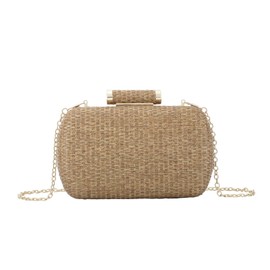 Lanpet Women’s Evening Handbags Elegant Straw Clutch Purse for Party Wedding Summer Beach Bag
