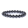 Justinstones Natural Black Hematite Gemstone 8mm Round Beads Stretch Bracelet