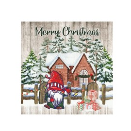 Farm Winter Snowy Gnome Xmas Tree Room Stickers Merry Christmas Gnome Winter Farmhous Removable Wall Sticker for Woman Girls Bedroom Living Room Bathroom 22 Inch