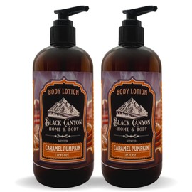 Black Canyon Caramel Pumpkin Scented Body Lotion with Lanolin and Jojoba Oil, 12 Oz (2 Pack)
