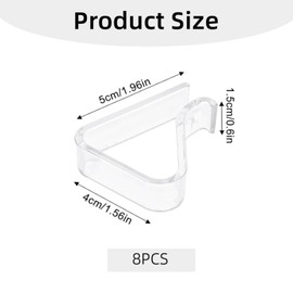Pack of 8 tablecloth clips, transparent table clips, outdoor tablecloth clips, plastic tablecloth clips, suitable for picnics, parties, weddings, dinners for attaching tablecloths.