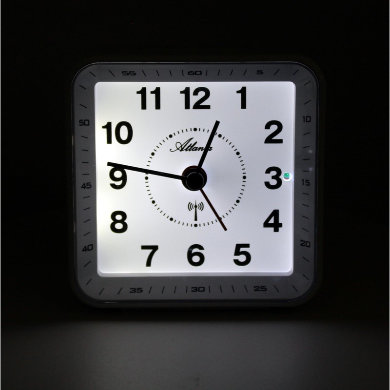 Atlanta Radio Alarm Clock without Ticking Analogue Light Snooze Alarm