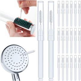 Shower Head Cleaning Brush for Small Holes, Multifunctional Shower Head Cleaning Tool, Anti-Clogging Nozzle, Cleaning Brushes for Household, Bathroom, Crevice Nozzle, Cleaning Brush (Pack of 20)