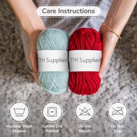 TYH Supplies 20 Mini Acrylic Yarn Skeins | 880 Yard Soft Yarn Medium Weight for Knitting, Crocheting and Craft Projects | 44 Yard Each Skein | Colorful Collection