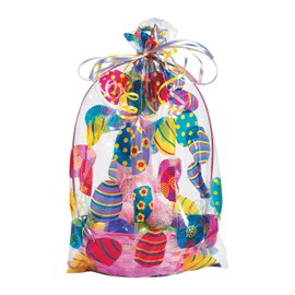 Easter Basket Cellophane Bags - 12 Pack, Easy to Slip Over - Easter Supplies and Gift Wrap