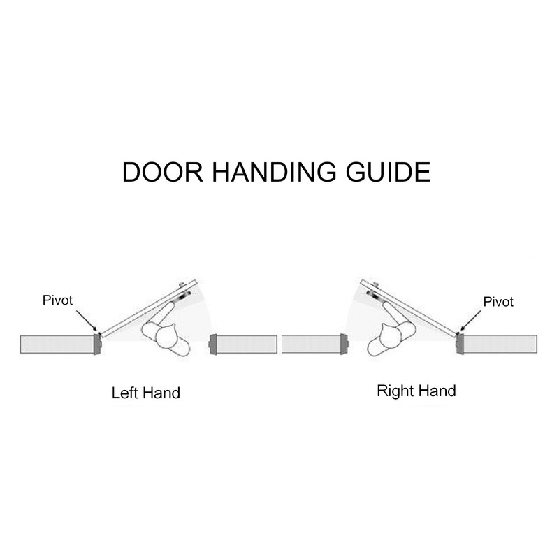 US Aluminum Style Storefront Door Pivot Hinge Set in Aluminum