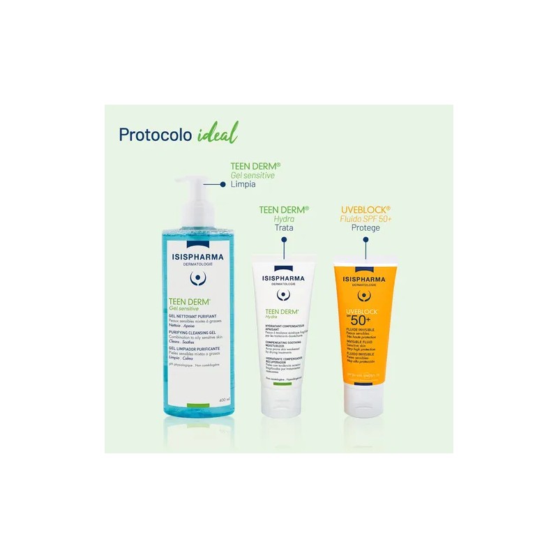 Isispharma Teen Derm Hydra 40ml Textura Ligera Acne