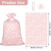 56" Pink Jumbo Plastic Gift Bag, Baby Girl Design Extra