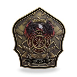 Firefighter Challenge Coin Firemen Prayer Souvenir Gift