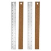 PATIKIL Stainless Steel Ruler Cork Backed, 2Pcs 12 Inch Straight